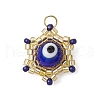 Beaded Star Eye Charms PALLOY-MZ00575-3