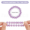12Pcs 12 Colors Glass Pearl Stretch Bracelets Set BJEW-FH00001-2