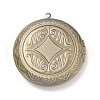 Rack Plating Brass Locket Pendants X-KK-F839-001BAB-1