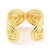 Brass Hollow Oval Open Cuff Rings RJEW-Q781-12G-3