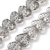 Electroplate Transparent Glass Beads Strands EGLA-R114-02A-PL01-1