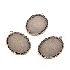 Tibetan Style Zinc Alloy Pendant Cabochon Settings TIBEP-M004-11AB-NR-1