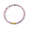 5Pcs PU Leather & Alloy Buddhist Bangle Sets BJEW-N029-04-3