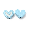 Spray Painted Alloy Enamel Beads ENAM-M058-01-2