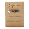 667 Stainless Steel with Natural Amethyst & Natural Tiger Eye & Natural Lapis Lazuli Chip Pendant Necklaces FS-WGFED6E-05-1