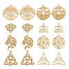 SUNNYCLUE 16Pcs 8 Style 304 Stainless Steel Pendants STAS-SC0004-82-1