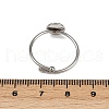 304 Stainless Steel Cuff Ring Components STAS-D372-03P-01-3
