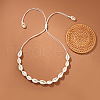 Natural Sea Shell Beaded Braided Necklaces WG8D1EE-05-1