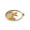 304 Stainless Steel Pendants STAS-Q354-02B-G-2