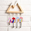 CHGCRAFT 5Pcs 5 Colors Handmade Felt Needle Felting Rainbow Star Ornaments DIY-CA0006-54-4