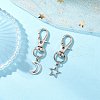 Tibetan Style Alloy Star Moon Pendant Decorations HJEW-JM03206-1