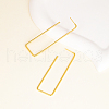 S925 Sterling Silver Hollow Rectangle Stud Earrings PW0163-3