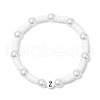 Flat Round Handmade Polymer Clay Heishi Beads Stretch Bracelets BJEW-JB11782-3
