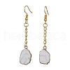 Nuggets Natural Howlite Dangle Earrings EJEW-JE05683-03-1