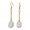 Nuggets Natural Howlite Dangle Earrings EJEW-JE05683-03-1