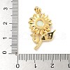 Brass Micro Pave Cubic Zirconia with Resin Pendants X-KK-G517-05G-01-3