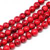 Dyed Synthetic Turquoise Bead Strands G-T053-8mm-03-1
