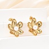 304 Stainless Steel Earrings EJEW-D319-04G-3