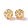 Brass Hollow Round Beads KK-P226-12CG-2