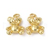 Brass Micro Pave Cubic Zirconia Pendants KK-P308-19G-1