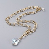 Aluminium Paperclip Chains Necklaces NJEW-JN02695-01-1