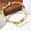 Fashionable Natural Freshwater Pearl & Mixed Stone Beaded Necklaces for Women HT4384-3