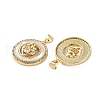 Brass Micro Pave Cubic Zirconia Pendants KK-U070-04A-G-2