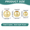 45Pcs 3 Styles Brass Solid Beads KK-LP0001-15-2