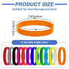 CREATCABIN 13Pcs 13 Colors Word Silicone Cord Bracelet Wristband BJEW-CN0001-02-2