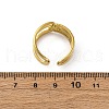 304 Stainless Steel with Rhinestone Adjustable Cuff Rings RJEW-Q020-09G-3