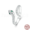 Snake 925 Sterling Silver Micro Pave Cubic Zirconia Cuff Rings for Women FS-WG9DA92-01-5