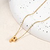 Ion Plating(IP) 304 Stainless Steel Pendant Necklaces NJEW-R050-01G-16-1