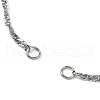 304 Stainless Steel Singapore Chain Bracelet Making AJEW-JB01332-02-3
