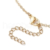 Stainless Steel & ABS Imitation Pearl Heart Cross Necklaces for Women NJEW-JN05201-02-5