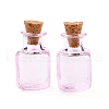 Square Glass Cork Bottles Ornament GLAA-D002-04B-1