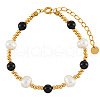 French Vintage Style Stainless Steel Round Beads Bracelets RE0238-2