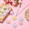 60Pcs 6 Colors Translucent Resin Pendants RESI-CJ0003-61-6