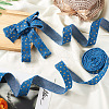 5 Yards Polyester 3D Star Gold Stamping Ribbon OCOR-TAC0023-14C-7