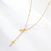 Stylish Stainless Steel Infinity Cross Lariat Necklaces for Women ZU1634-4