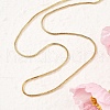 2MM 304 Stainless Steel Square Snake Chain Necklaces for Women NJEW-B131-01B-G-3