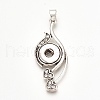 Alloy Rhinestone Snap Pendant Making ALRI-Q233-22-1