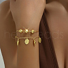 Elegant Vintage Brass Cable Chain Beach Leaf Charm Bracelets XH2927-1