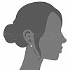 SHEGRACE 925 Sterling Silver Ear Studs JE536A-04-2