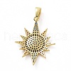 Brass Micro Pave Cubic Zirconia Pendants KK-E068-VF002-2