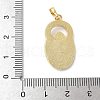 Brass Pave Natural White Shell Religion Pendants KK-S522-23G-D-3