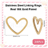 SUNNYCLUE 30Pcs 201 Stainless Steel Linking Rings STAS-SC0008-11G-2