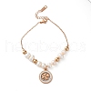 304 Stainless Steel Clover Charm Bracelets for Women BJEW-A036-26G-4