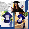 SUNNYCLUE 4Pcs Doctoral Hat Shaped Velvet Jewelry Ring Storage Boxes CON-SC0001-18B-5