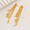 Fashionable Brass Round Tassel Stud Earrings MY1502-5