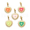 304 Stainless Steel Enamel Pendant Decoration STAS-L283-41G-1